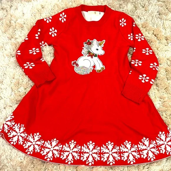 white christmas dresses Christmas Unicorn Twirl Dress